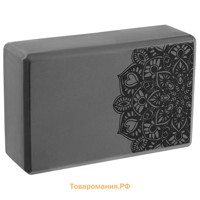 Блок для йоги Sangh, 23×15×8 см, цвет серый
