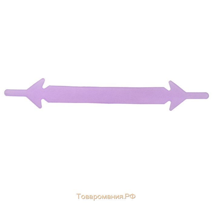 Набор шнурков для обуви, 6 шт, силиконовые, плоские, светящиеся в темноте, 13 мм, 9 см, цвет сиреневый