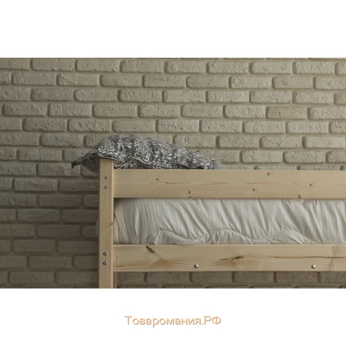 Кровать-чердак «Л1», 800×1600, массив сосны, без покрытия