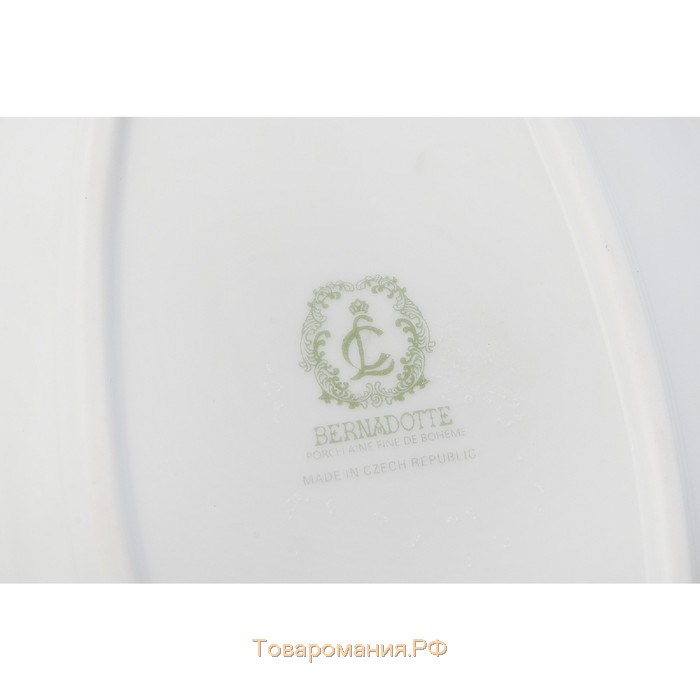 Блюдо овальное Bernadotte, декор «Дикая роза, отводка золото», 24 см