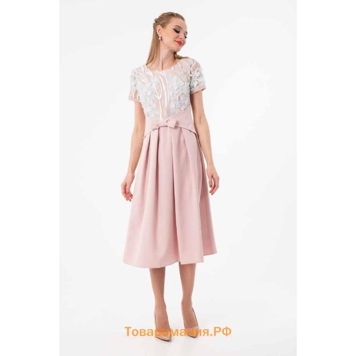 Платье женское, размер 42, цвет розовый