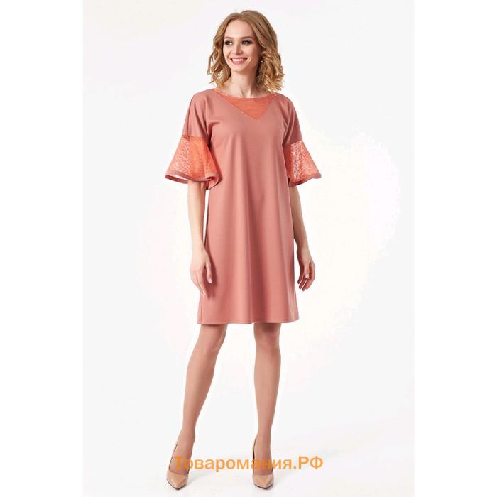 Платье женское, размер 44, цвет персиковый