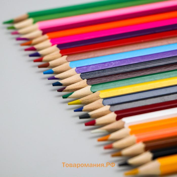 Цветные карандаши, 24 цвета, шестигранные, Коты Аристократы