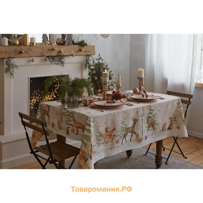 Набор столовый  "Christmas forest" скатерть 150*180 +/-3см с ГМВО, салф.40х40см - 8шт,