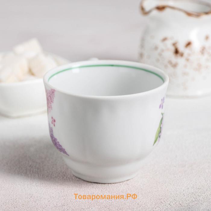 Чашка чайная фарфоровая «Сирень», 250 мл, d=8,4 см