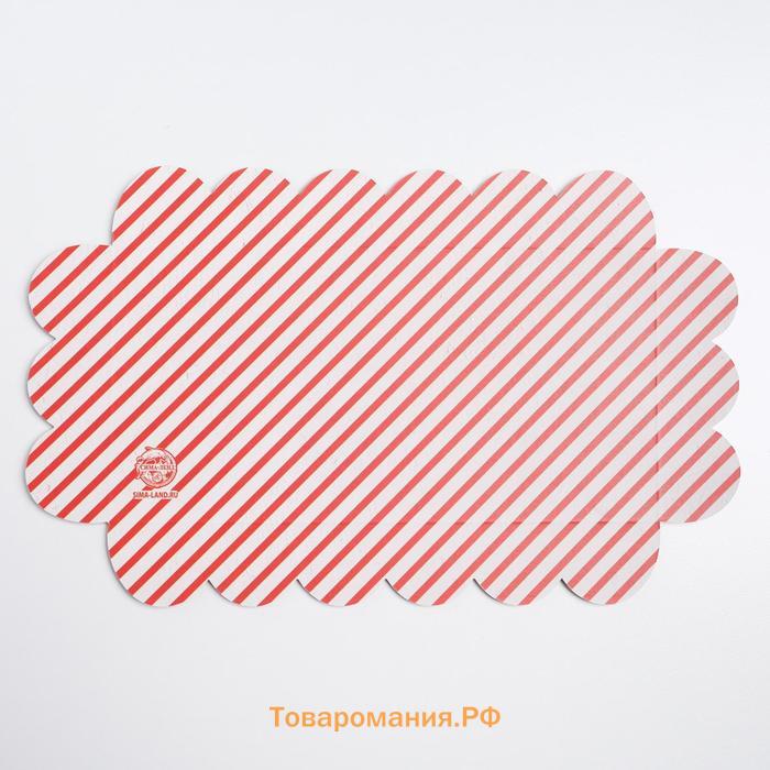 Коробка для кондитерских изделий с PVC крышкой «С Новым годом!», 10.5 × 21 × 3 см
