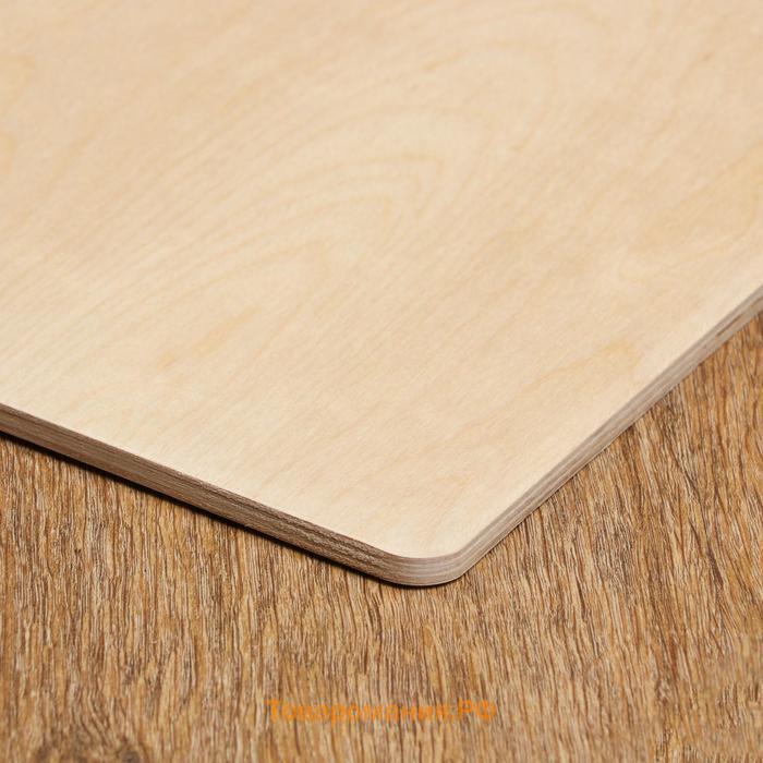 Доска разделочная и сервировочная деревянная "Прямоугольник М", 50×37×0,8 см