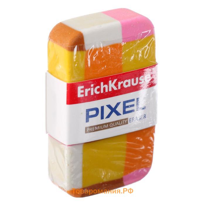 Ластик ErichKrause "Pixel", мягкий, гипоаллергенный, микс (цена за шт)