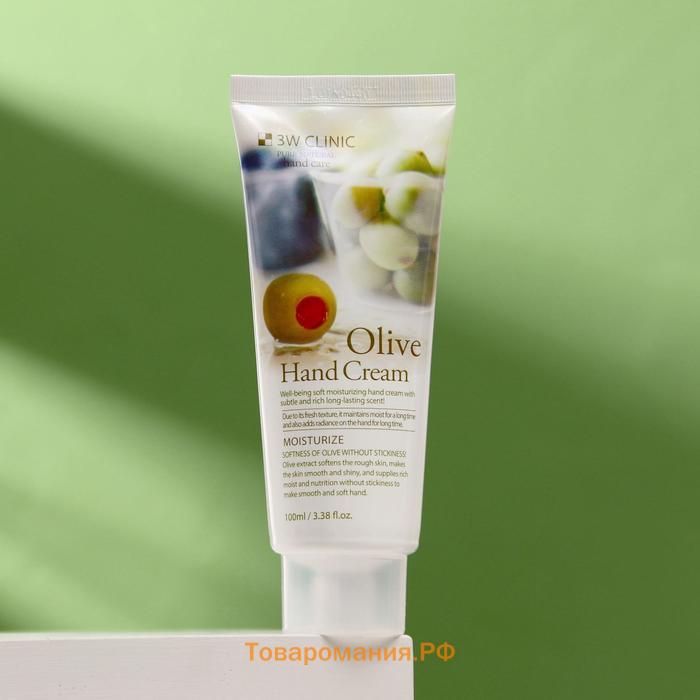 Увлажняющий крем для рук с экстрактом оливы 3W CLINIC Moisturizing Olive Hand Cream, 100 мл