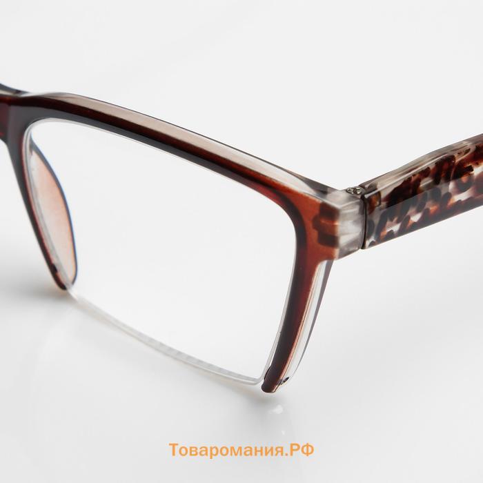 Готовые очки Восток 6636, цвет коричневый,отгибающаяся дужка, +1,75