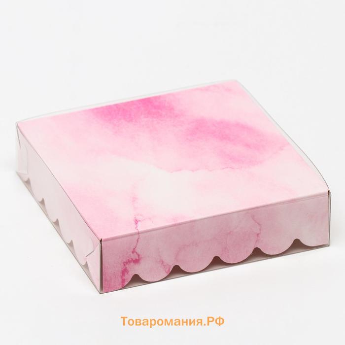 Коробочка для печенья с PVC крышкой, "Любовь", 12 х 12 х 3 см
