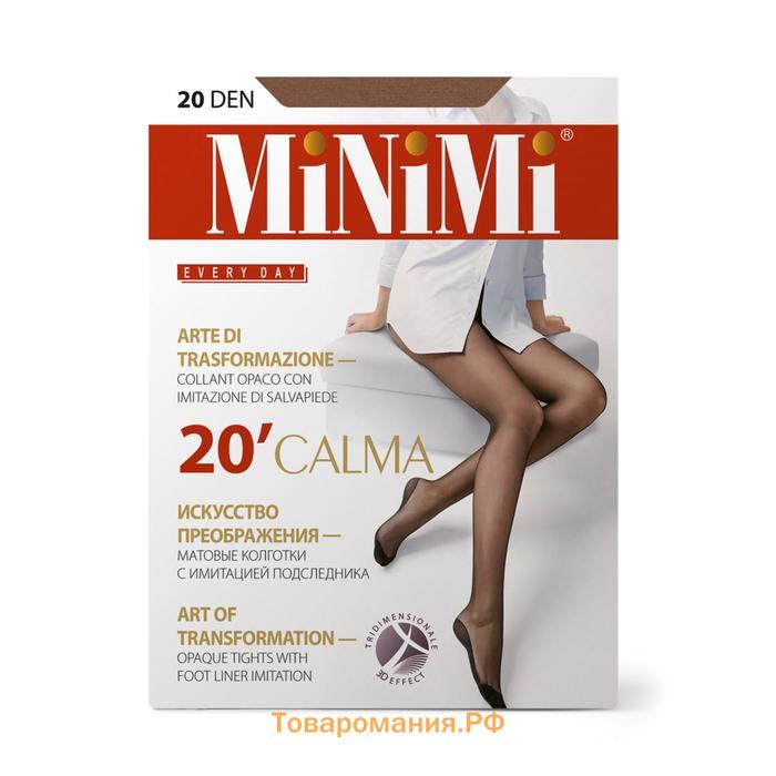 Колготки женские MiNiMi CALMA 20 den 3D, цвет загар (daino), размер 5 (XL)