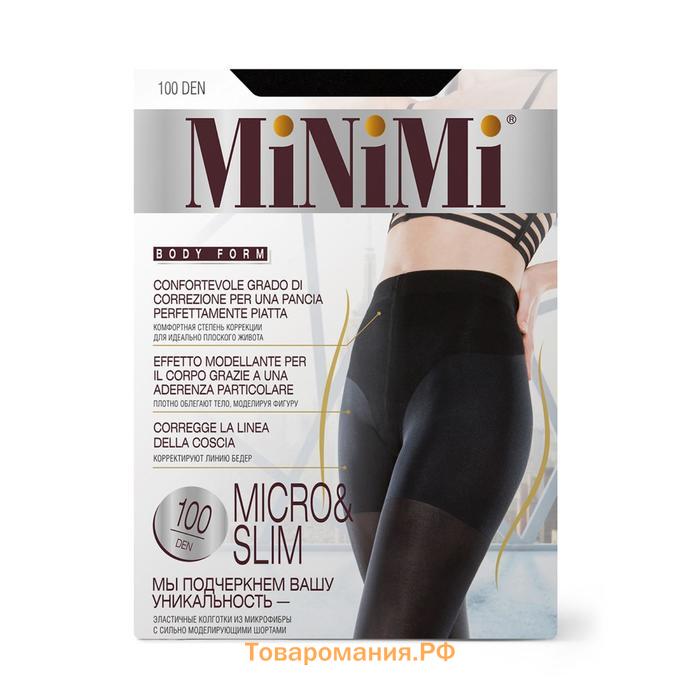 Колготки женские MiNiMi Micro&Slim, 100 den, размер 4, цвет nero