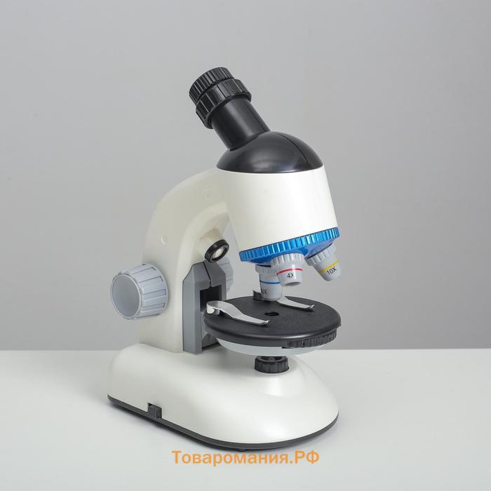 Микроскоп "Юный ученый" кратность до х1200, белый, подсветка