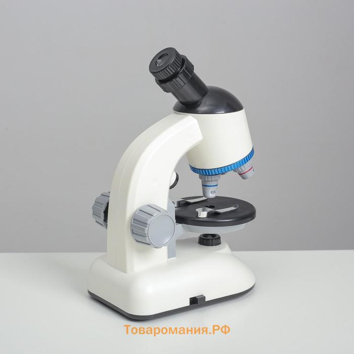 Микроскоп "Юный ученый" кратность до х1200, белый, подсветка