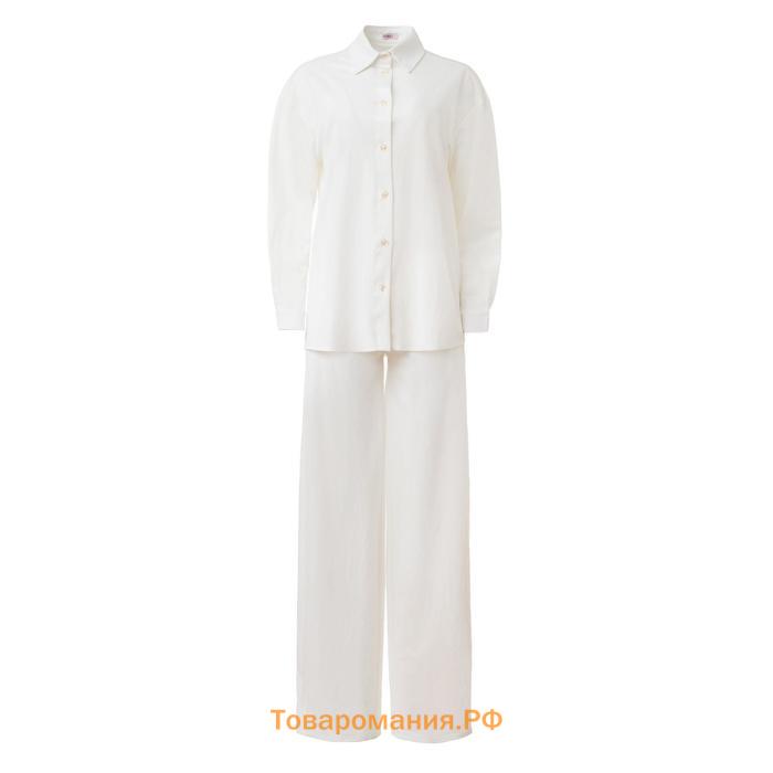 Костюм женский (сорочка, брюки) MINAKU цвет белый, р-р 42