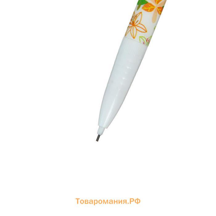 Карандаш механический "Цветы" Calligrata, 0.7 мм, МИКС (штрихкод на штуке)