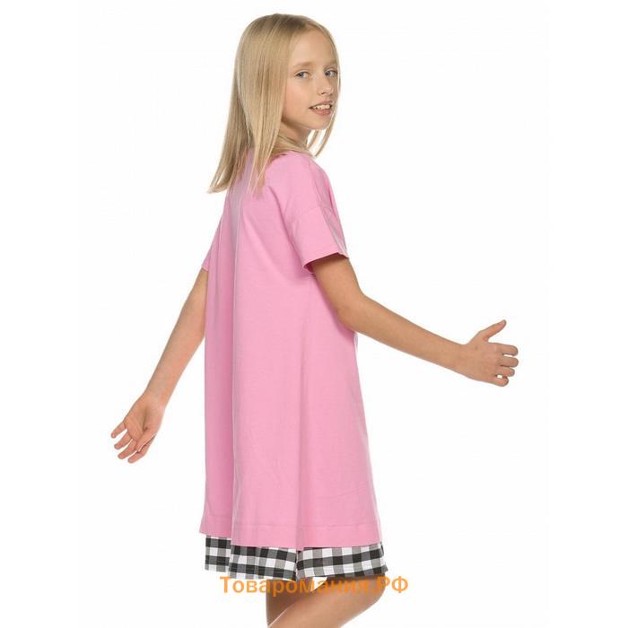 Платье для девочек, рост 122 см, цвет розовый