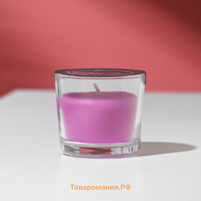 Свеча ароматическая в стакане АЛАНИЯ "Горная лаванда", 5,5 см