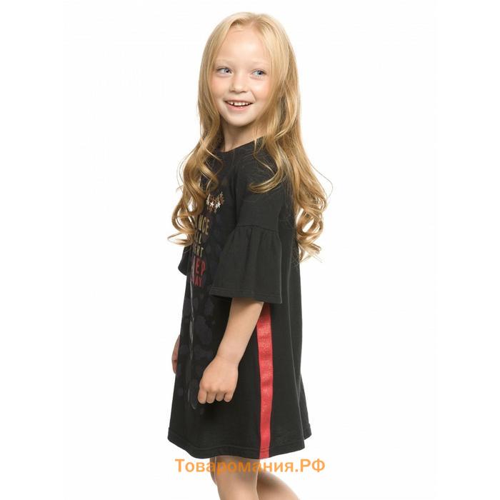 Платье для девочек, рост 98 см, цвет чёрный