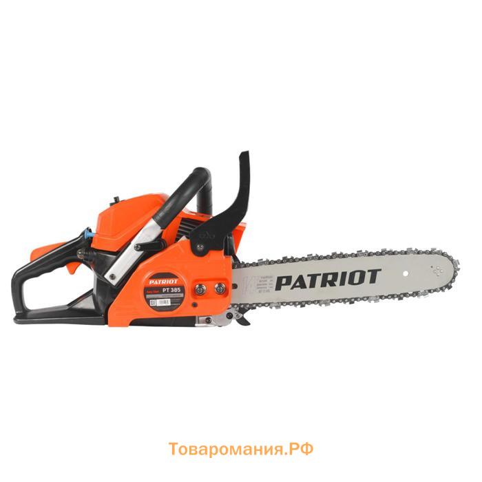 Пила цепная бензиновая PATRIOT PT385, 1.47 кВт, 14''/35 см, 3/8, 52 звена, Easy Start