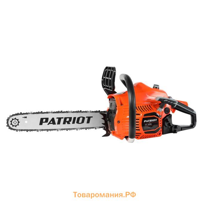 Пила цепная бензиновая PATRIOT PT3816, 1.5 кВт, 16"/40 см, 3/8, 57 зв., 12000 об/мин