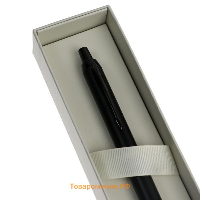 Ручка шариковая Parker IM Achromatic Black BT, корпус из нержавеющей стали, чёрный матовый, синие чернила
