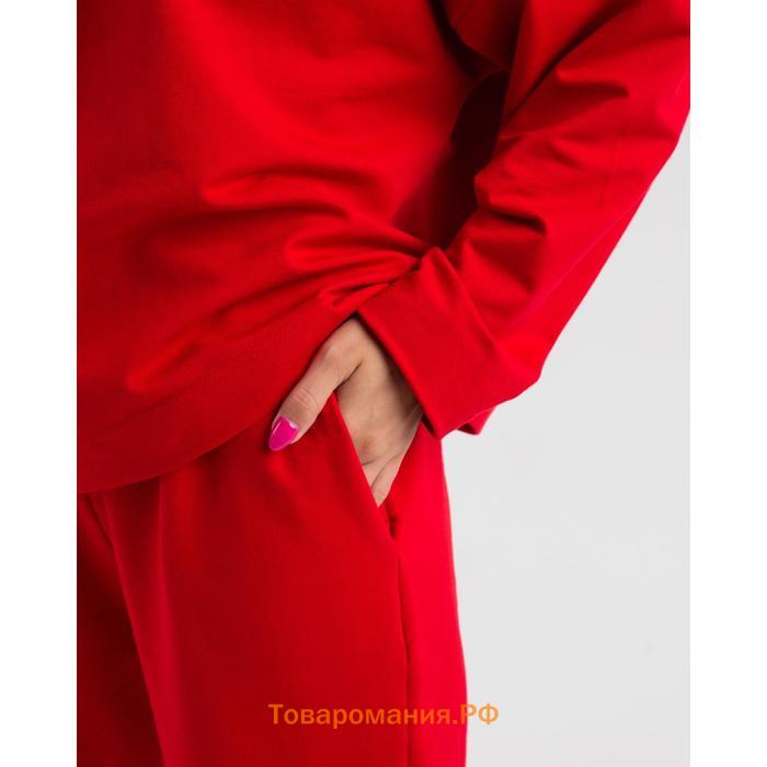 Спортивный костюм женский (толстовка и брюки) MIST, размер 48-50, цвет красный