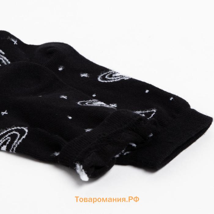 Носки женские MINAKU «Космос», цвет чёрный, размер 38-39 (25 см)