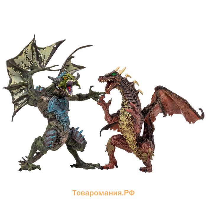 Набор фигурок «Мир драконов»: 2 дракона, 3 аксессуара