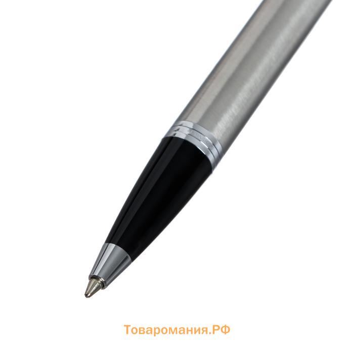 Ручка шариковая Parker IM Essential K319 Brushed Metal CT М, 1.0 мм, корпус из латуни, синие чернила