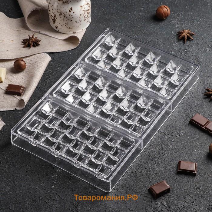 Форма для шоколада KONFINETTA «Инфинити», 27,5×17,5×2,5 см, 3 ячейки (15,3×7,5×0,8 см)
