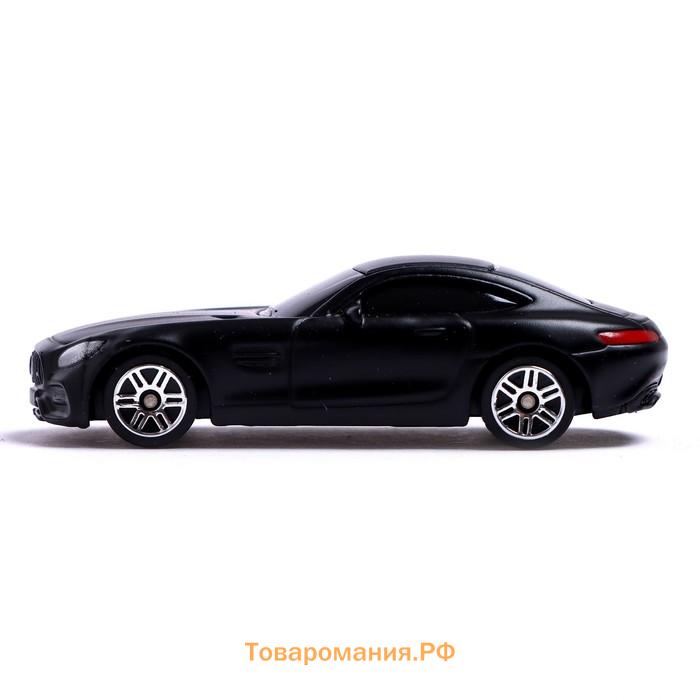 Машина металлическая MERCEDES-AMG GT S, 1:64, цвет чёрный матовый