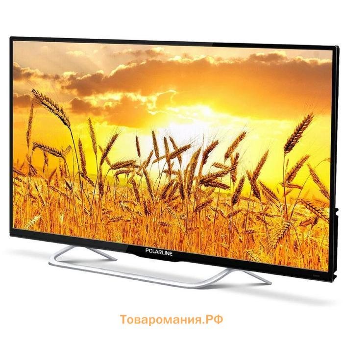 Телевизор PolarLine 32PL13TC-SM, 32", 1366х768, DVB-T2/C, 3xHDMI, 2xUSB, SmartTV, чёрный
