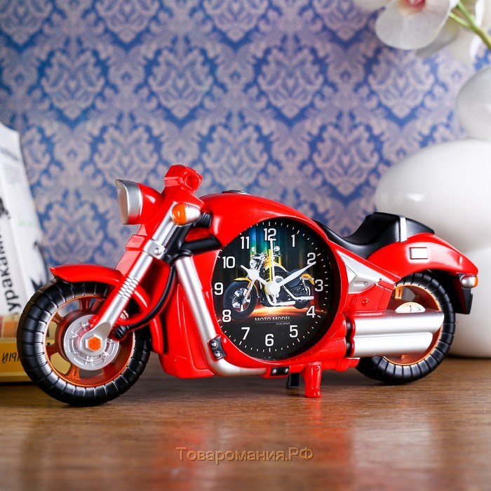 Часы - будильник "Мотоцикл", с подвесом, 27 х 13 см, d-8 см, АА