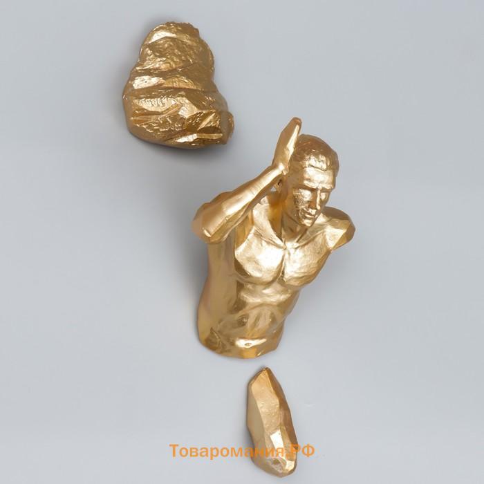 Сувенир полистоун "На встречу победе" правый, золото 26,7х17 см