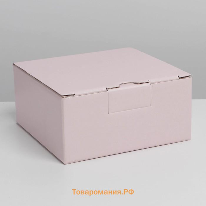Коробка подарочная складная, упаковка, «Розовая», 15 х 15 х 7 см
