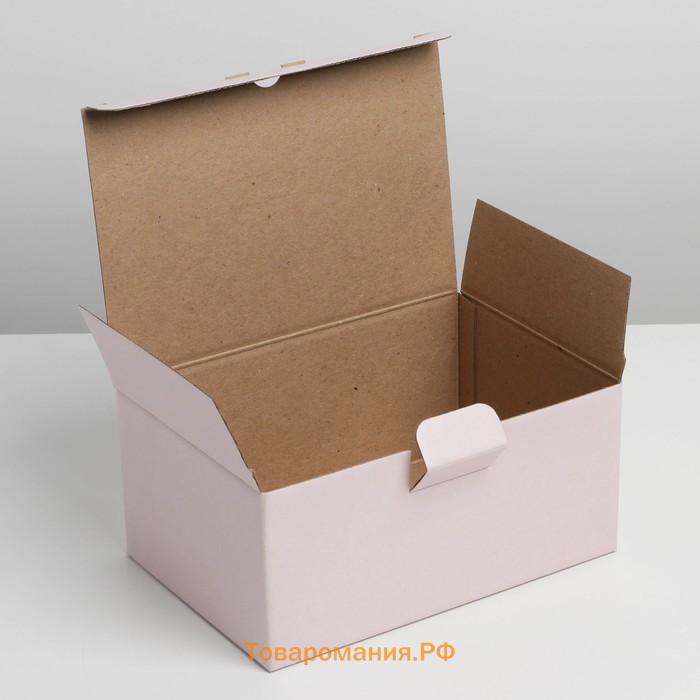 Коробка подарочная складная, упаковка, «Розовая», 22 х 15 х 10 см