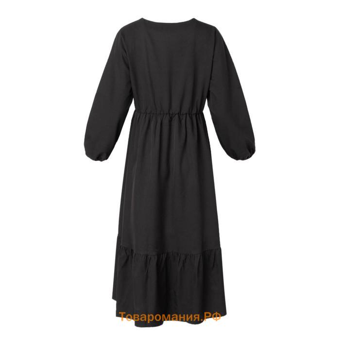 Платье женское миди MIST plus-size, р.50, черный