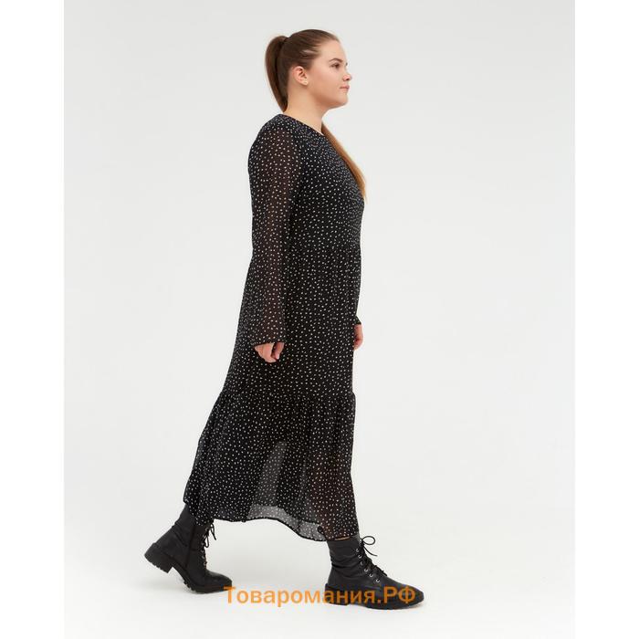 Платье женское миди MIST plus-size, р.54, черный