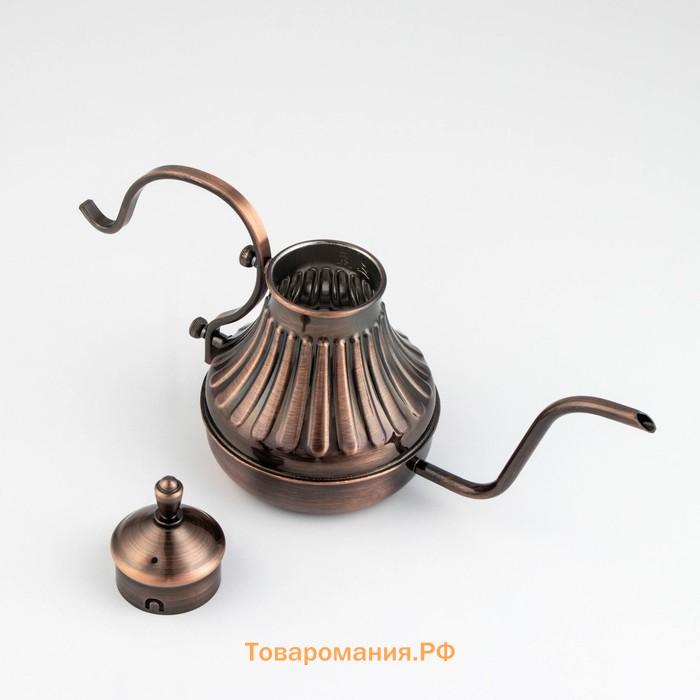 Чайник заварочный из нержавеющей стали «Султан», 420 мл, 304 сталь, цвет бронзовый