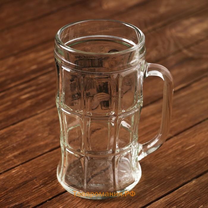 Кружка стеклянная пивная «Для элегантного любителя пивка», 500 мл