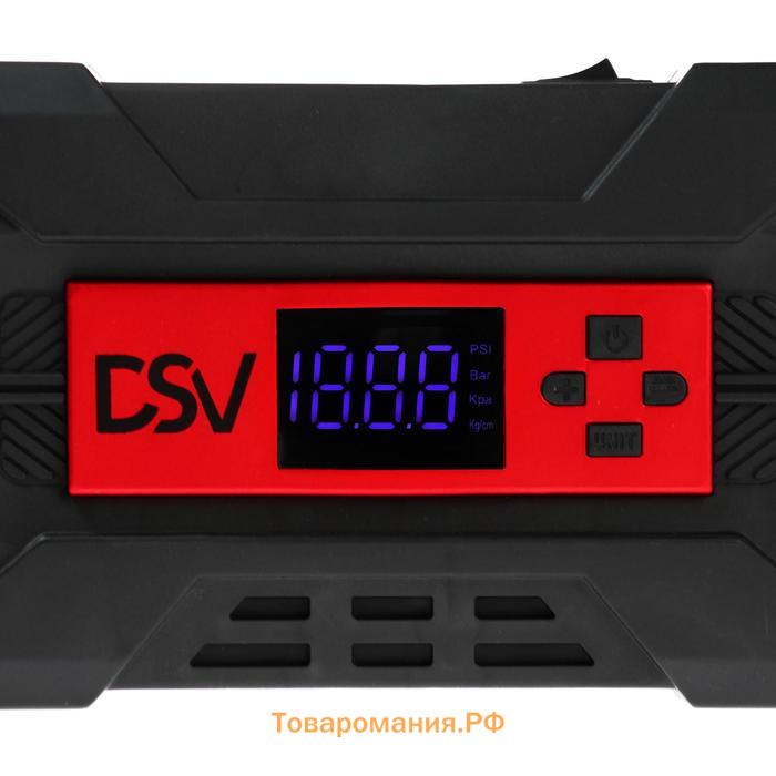 Компрессор DSV Smart, дисплей, LED фонарь, 30 л/мин, 12В, быстросъемное соединение