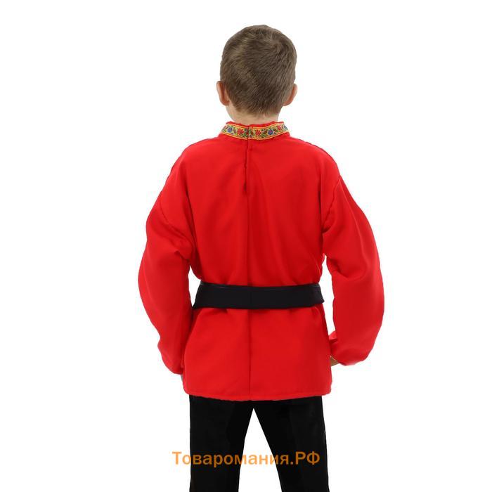 Рубаха с кушаком, цвет красный, 6-7 лет