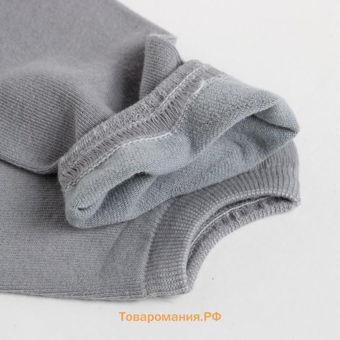 Носки мужские укороченные MINAKU цвет светло-серый, размер 42-43 (29 см)