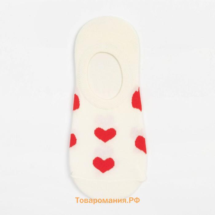 Носки-следки MINAKU «Сердечки», размер 36-39 (23-25 см)