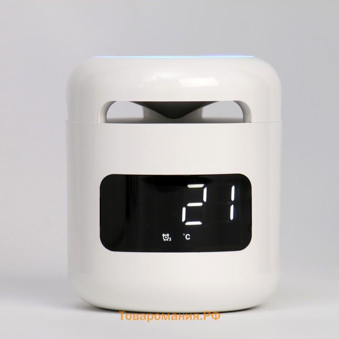 Часы - будильник электронные настольные: колонка, bluetooth, tf-карта, 8.5 х 7.5 см, USB