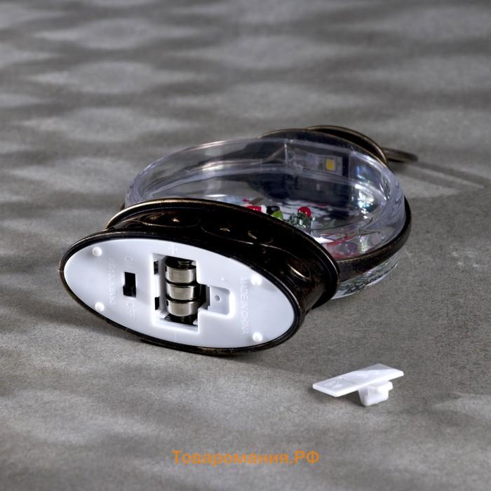 Светодиодная фигура «Ребёнок и ёлка» 9 × 13 × 3.5 см, пластик, батарейки AG13х3, свечение тёплое белое