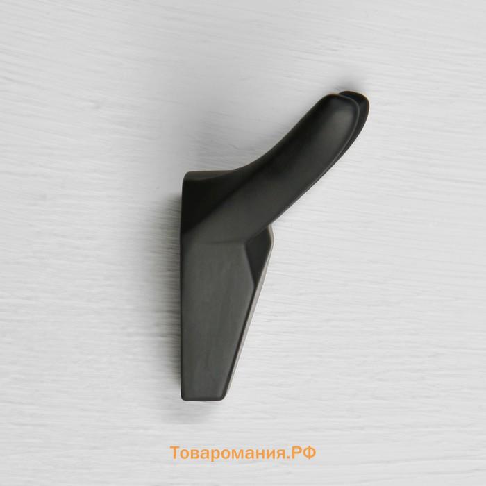 Крючок мебельный CAPPIO HORN, двухрожковый, черный