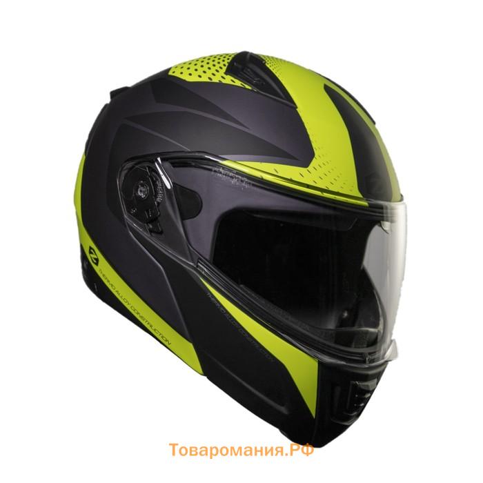 Шлем снегоходный ZOX Condor Parkway, стекло с электроподогревом, матовый, размер XL, жёлтый, чёрный